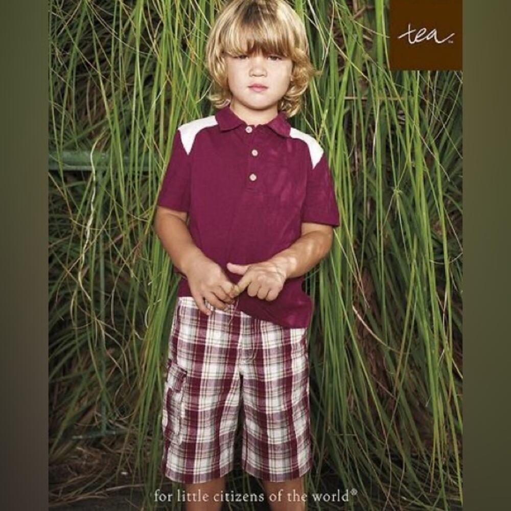 Tea Collection Plaid Cargo Shorts, 5 - NWT